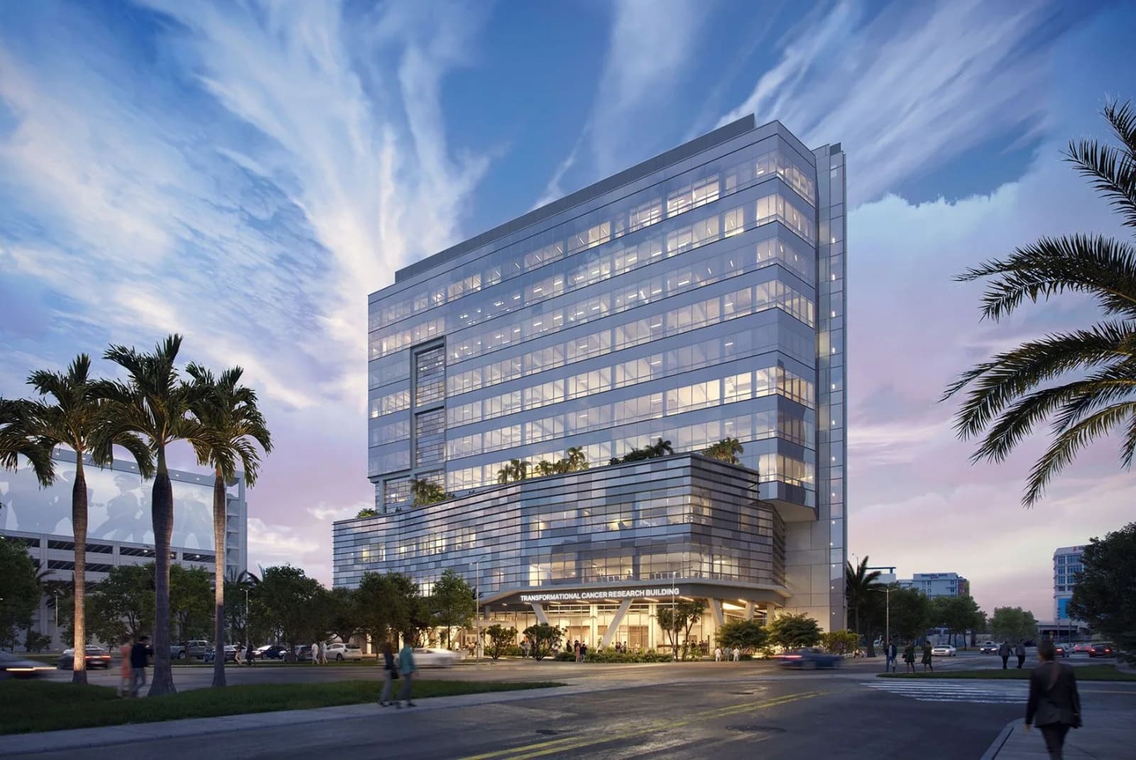 Architectural illustration of a medical building