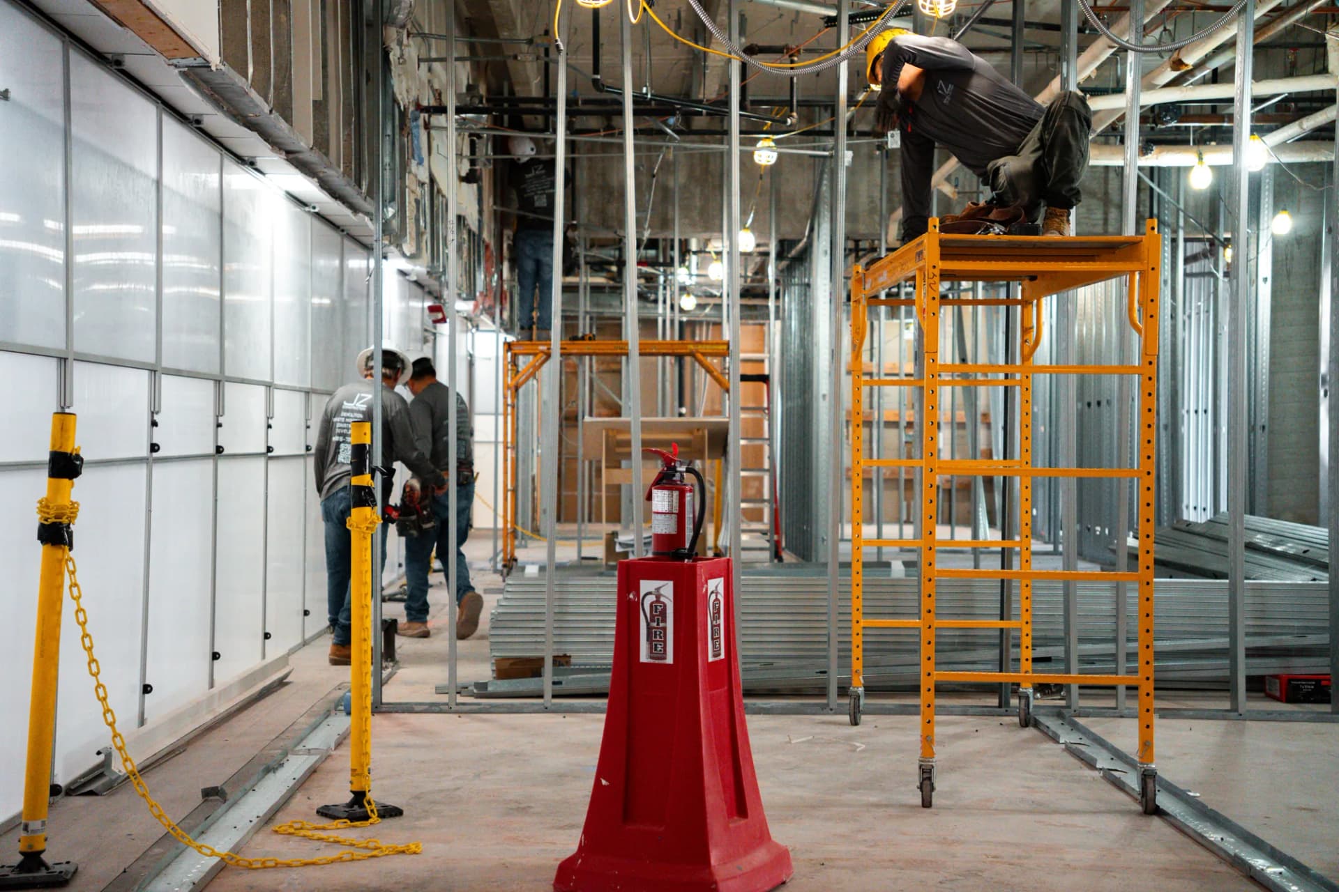 JZ field operations during interior construction at Bascom Palmer
